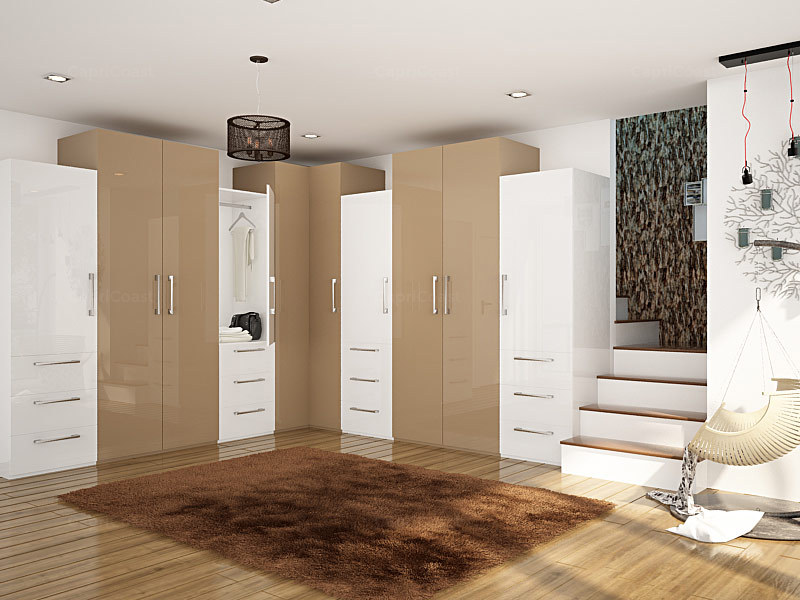 Madre L-shaped Wardrobe Chestnut & European Ash1