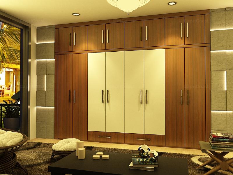 Lapis Straight Wardrobe Walnut Rigato and Bronze Walnut1