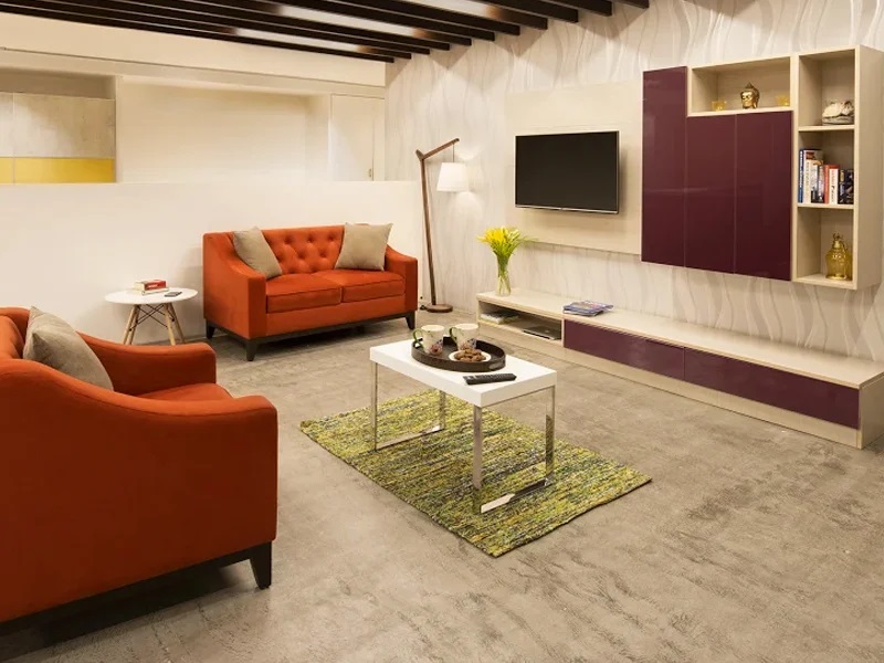 Wall Mounted TV unit with Storage drawers